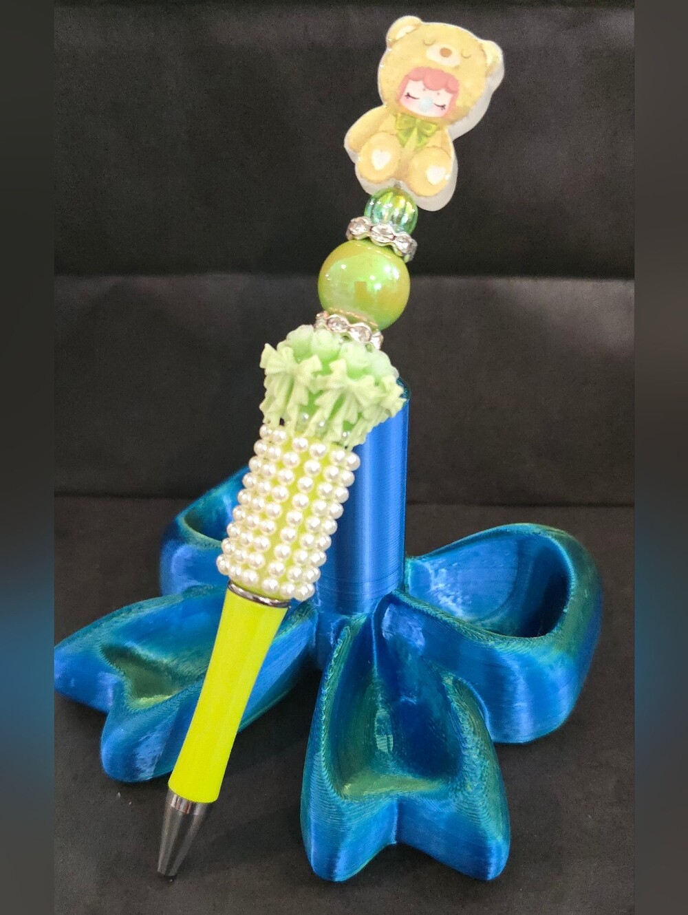 Handcrafted Decorative Pen in Lime Green